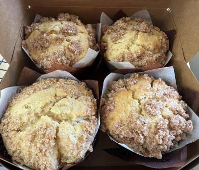 Coffee crumb muffins baked at 11 Kettle Farm